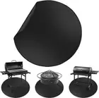 36" Fire Pit Mat 3-Layer Fireproof Deck Protector For Grass Patio BBQ Smoker Bla