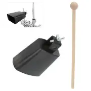 Metal Cow Bell Noise Maker Hand Percussion Instrument Cowbell With Stick For SPM