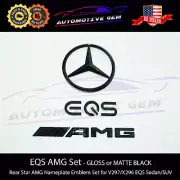 EQS AMG Rear Star Emblem Black Badge Set Electric Mercedes Sedan SUV V297 X296
