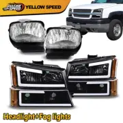 Fit For 2003-2007 Silverado Avalanche LED DRL Bumper Corner Headlight+Fog Light