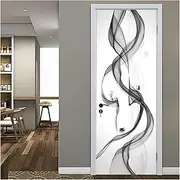 Door Stickers Adhesive Waterproof 3D Door Sticker Home Decor Wallpaper for Doors Living Room Bedroom Poster DIY Mural Decals(T,95x215cm)
