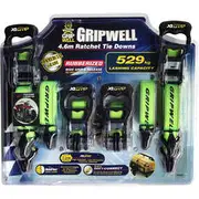 Gripwell Grizzly Grip Ratchet Tie Down 4.6m 529kg 4 Pack