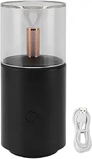 Car Diffuser Humidifier Therapy Essential Oil Diffuser Portable Mini Humidifier USB Candlelight Diffuser Indoor Office Bedroom Grey (黒)