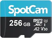 SpotCam 256GB Extreme microSDXC UHS-I Memory Card, 256GB microSDXC Full HD & 4K UHD, UHS-I, U3, A2, V30, Expanded Storage for Surveillance Camera