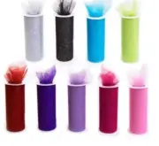 30 feet of Glitter 6 inch Tulle 10Yd Roll Spool all Occasions Bow Decoration