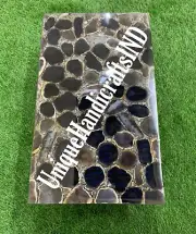 Black Agate Table Top, Natural Agate Vanity Top, Natural Handmade Agate Stones