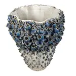 [OneWorld Collection] Vase with Flower White and Blue