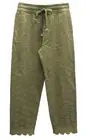 Fenty Puma By Rihanna Womens Die Cut Embroidered Pants, Olive Branch, Size S