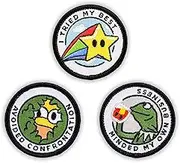 Adulting Merit Badge Embroidered Iron-On Patches (Funny - Set 1)
