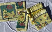 NOS Mary McFadden Martex Towel Set Neiman Marcus Yellow Whimsical 80’s 5 Pcs NWT