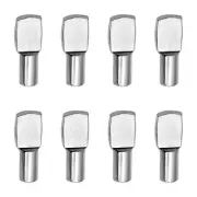 100 Pcs Shelf Pins Pegs,5mm Spoon Shape Nickel Plated Shelf Support Silver