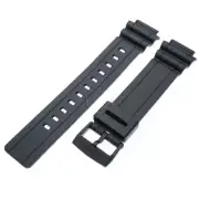 Genuine Casio Watch Band - Solar MRWS310H MRW-S310H - Black Resin Rubber Strap