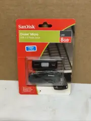 BRAND NEW SANDISK CRUZER MICRO 8 GB USB 2.0 FLASH DRIVE