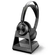 Poly Voyager Focus 2 Office Wireless Headset With Active Noise Cancellation, With 2-Way Charging Stand, USB-A
