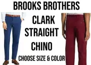 Brooks Brothers Mens Clark Fit Straight Chino Pants-CHOOSE SIZE&COLOR NWT!!