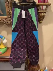 100% Authentic GUCCI GG Logo Sequined Wool Knit Pants $4500+Tax Size: S