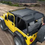 Roof Top Mesh SunShade Bikini Top Cover UV Protection for Jeep Wrangler TJ 1997+