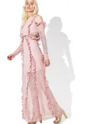 [Glamorous] Tribute Ruffled Maxi Dress