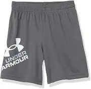 [Under Armour] Boys' Prototype Symbol Short, Wordmark Screen Print, Elastic Waistband