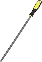 uxcell Round Metal File 12 Inch, High Carbon Steel File Diamond File Hand File W PVC Grip Handle for Wood/Metal/Ceramic/Glass/Stone/Jewelry/Tile/Model/DIY/Sharpening File
