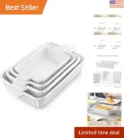 Casserole Dishes for Oven, Porcelain Baking Dishes, Ceramic Bakeware Sets of ...