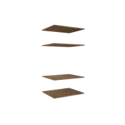 Lugna 4 Shelf Insert Kit Cove Fits 750 x 580mm Cabinet Shell