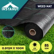 Instahut 0.915X100M Weed Mat Weedmat Control Matting Woven Fabric Garden Plant