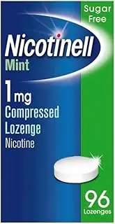 Nicotinell Nicotine Lozenge, Quit Smoking Aid, Sugar Free Mint Flavour, 1 mg, 96 Pieces