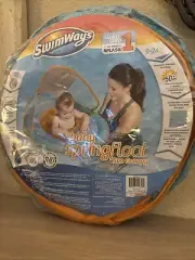 SwimWays Baby Spring Float Sun Canopy Blue Swim Step 1 for 9-24 Months UPF 50+