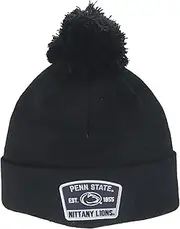 Zephyr NCAA Officially Licensed Pom Beanie Patch Switchback Black
