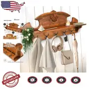 Stunning 24 Inch Coat Rack Wall Mount with Decorative Shelf & Hooks for Entryway