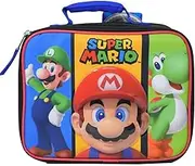 jjm Mario, Luigi and Yoshi Character Lunch Box, Insulated, Large, Black
