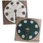 NEW HEARTH & HOME MAGNOLIA CHRISTMAS reversible Sweater Knit TREE SKIRT 52”