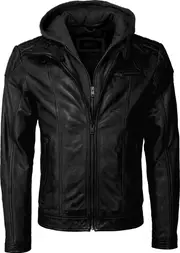 JCC Lamb Nappa, leather jacket , color: Black , size: 50