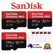 Micro SD Extreme Pro SanDisk 128GB 400GB 512GB Memory Card 4K UHD A1 A2 170Mb/s