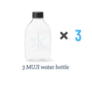 Muji Water Bottle 3 pcs 330ml Flat Shape Easy to Carry BPA-free Made in Japan