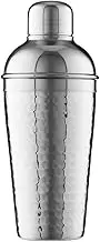 Maxwell & Williams Cocktail & Co Lexington Hammered Cocktail Shaker 500ML Silver Gift Boxed