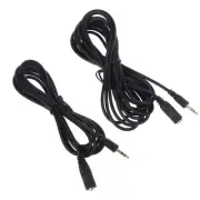 3-pole Male to Female Extend Cord Line AUX Wire for Headset Mics with 2.5mm Port