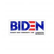 BIDEN - Biggest Idiot Democrats Ever Nominated Funny Stickers Decal 2 PK 8" wide