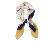 S88 70cm White Lock Flower Silk Scarf Square Spring and Autumn Thin Decorative Neck Protector Dress Scarves Female