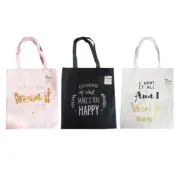 3PK Cotton Shopping Bags Reusable Eco Grocery Carry Bag Storage Tote Handbags