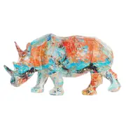 Decorative Figure Dkd Home Decor 34 x 12.5 x 16.5 Cm Multicolour Rhinoceros Modern