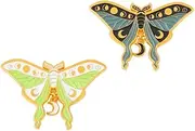 [TAdibu] Cute Butterfly Enamel Lapel Pins Star Moon Enamel Brooch Backpack Badges Cool Horror Enamel Lapel Pins Steampunk Brooches Pins for Hats Clothes Women Men, Metal