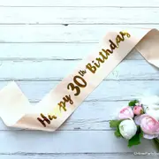 Champagne Pink 'Happy 30th Birthday' Sash