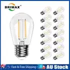 E27 S14 2W LED Light Bulbs Plastic Edison Bulb 2200K for Festoon String Lights