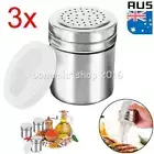 3pcs Salt Sugar Sprinkles Cocoa Shaker Dredge Stainless Steel Restaurant AUS