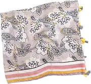 [DEARMAMY] Vintage Tassel Scarf for Women Sun Block Beach Shawl with Unique Pattern Design Comfortable Lightweight Travel Accessory for Parties and Family Outings