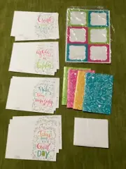 Amazing Day Greeting Cards Kit 4 pack, 4 notebooks, envelopes, stickers