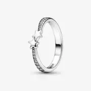 *BRAND NEW* Pandora 925 Silver Shooting Stars Clear Sparkling Ring 192365C01