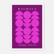 Galrie Bauhaus Geometric Art Print Modern Abstract Poster for Contemporary Spaces, White Frame, A1 60 x 84cm (23 x 33inch)